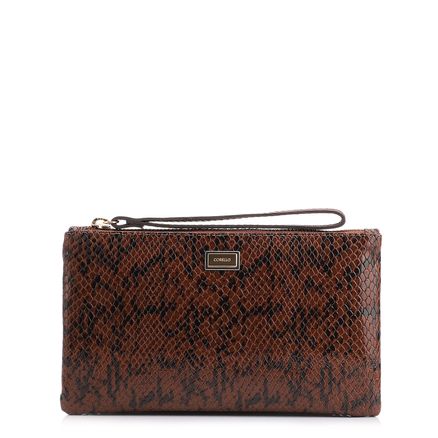 Bolsa Pequena - Alt Python Chocolate/Couro Chocolate