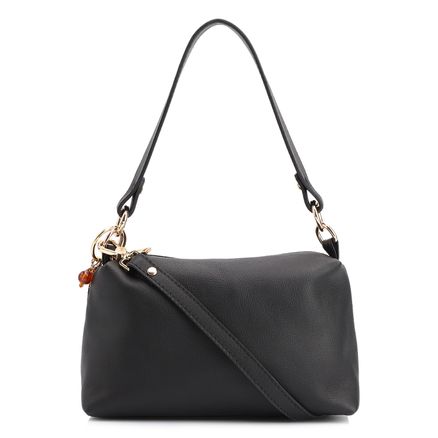 Bolsa Transversal - Couro Preto