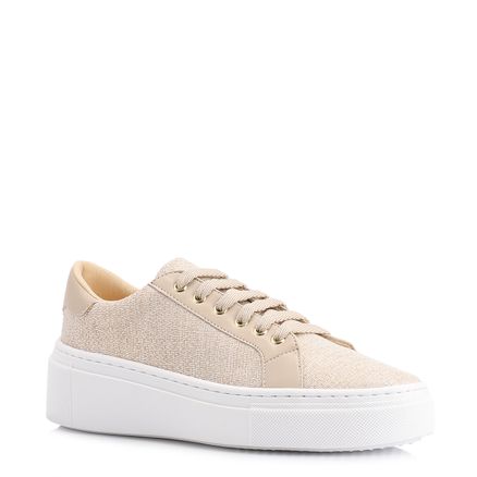 Tênis Flatform - Tecido Bege