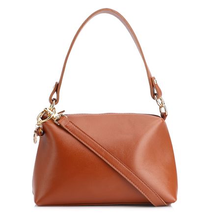 Bolsa Transversal - Couro Marrom