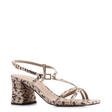 Sandália - Alt Python Bege/Preto