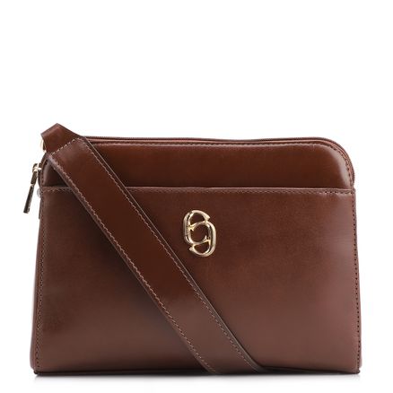 Bolsa Transversal - Couro Marrom