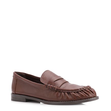 Mocassim - Couro Marrom