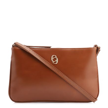 Bolsa Transversal - Couro Marrom Claro