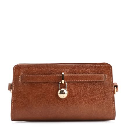 Bolsa Transversal - Couro Antique Marrrom Claro