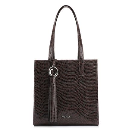 Bolsa Tote - Alt Python Marrom Escuro