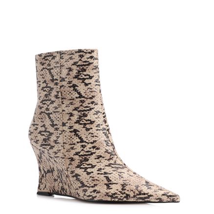 Bota - Alt Python Bege/Preto