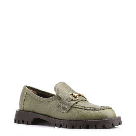 Mocassim - Couro Antique Verde