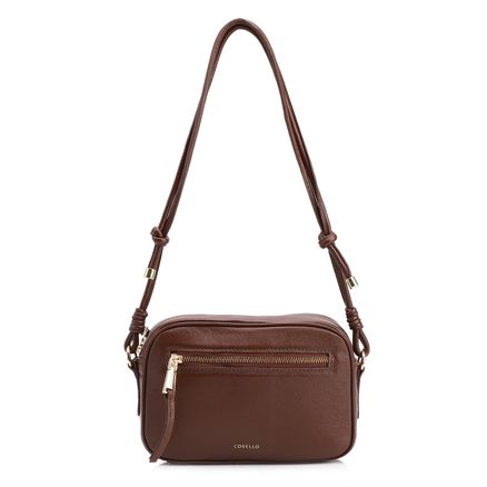 Bolsa Transversal - Couro Marrom
