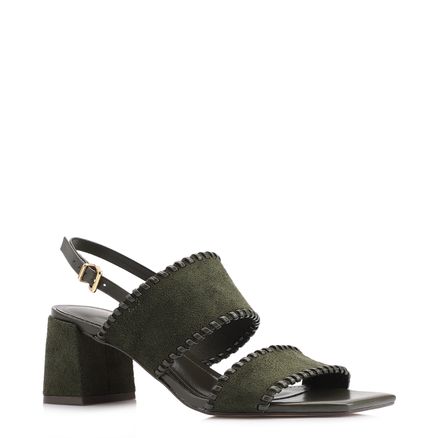 Sandália - Couro Camurça Verde