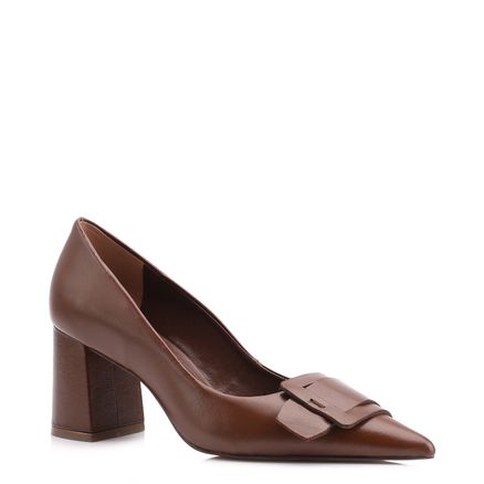 Scarpin - Couro Marrom