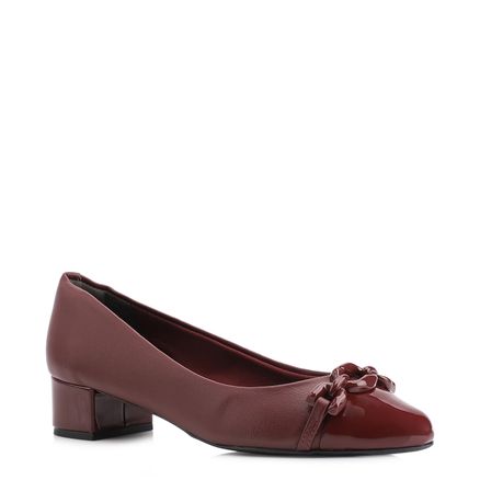 Scarpin Bridão - Alt Vinho/Verniz Vinho