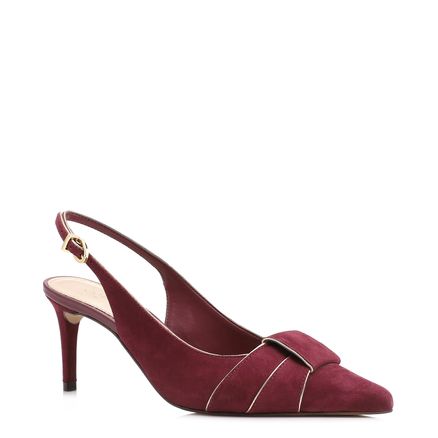 Scarpin - Couro Nobuck Vinho