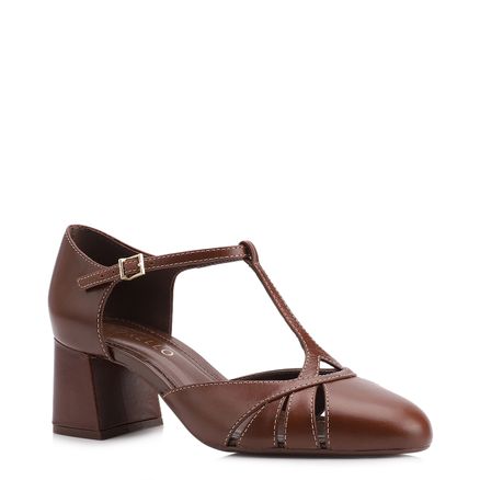 Scarpin - Couro Marrom