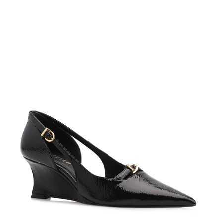 Scarpin Anabela - Alt Verniz Preto