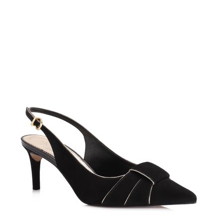Scarpin - Couro Nobuck Preto