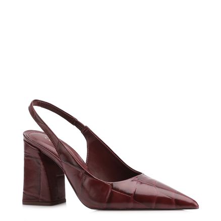 Scarpin - Couro Maxi Croco Vinho