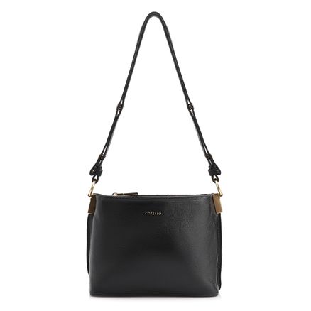 Bolsa Transversal - Couro Preto
