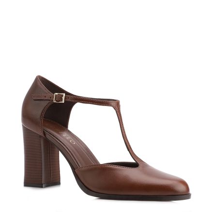 Scarpin - Couro Marrom