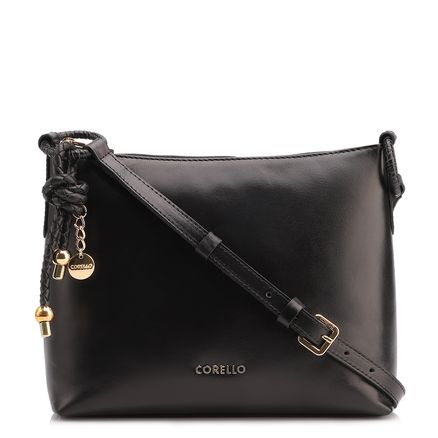 Bolsa Transversal - Couro Preto