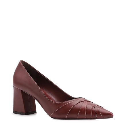 Scarpin - Couro Vinho