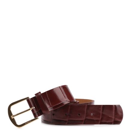 Cinto - Couro Maxi  Croco Vinho