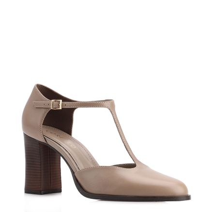 Scarpin - Couro Bege