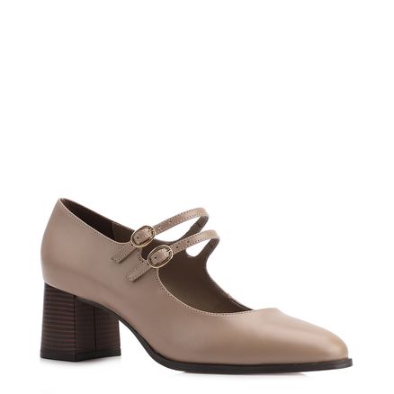 Scarpin - Couro Bege