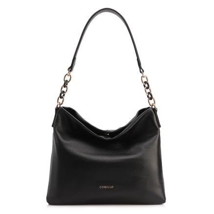 Bolsa Hobo - Couro Preto