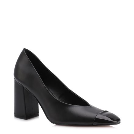 Scarpin - Couro Preto/Alt Verniz Preto