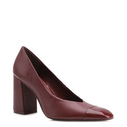 Scarpin - Couro Vinho /Alt Verniz Vinho