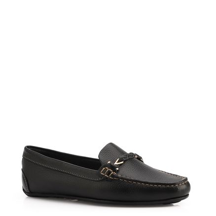 Mocassim - Couro Preto