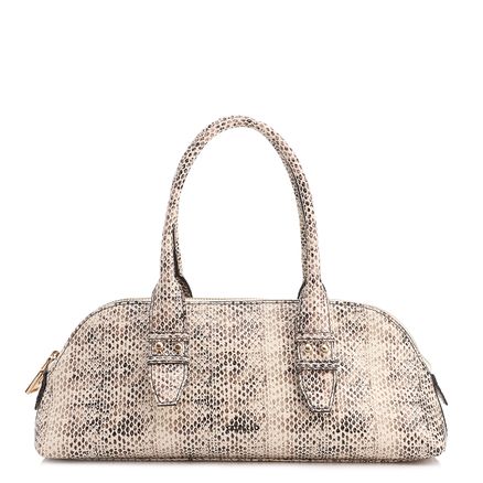 Bolsa De Mão - Pequena Alt Python Off White