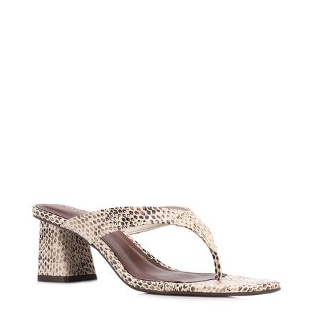 Mule -  Salto Bloco Médio Animal Print Alt Python